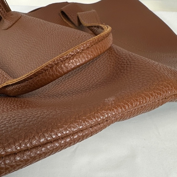 Tanger Large Brown Leather Tote with Tassel - Picture 11 of 14